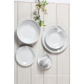 20pc Dinnerware Set Service para 4 pratos de decalques redondos de porcelana